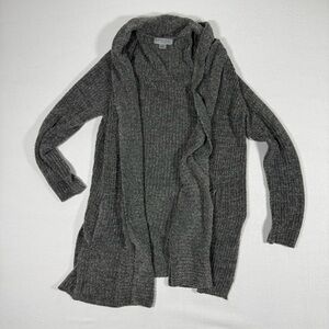 Barefoot Dreams CozyChic Lite Cardigan dark gray LARGE